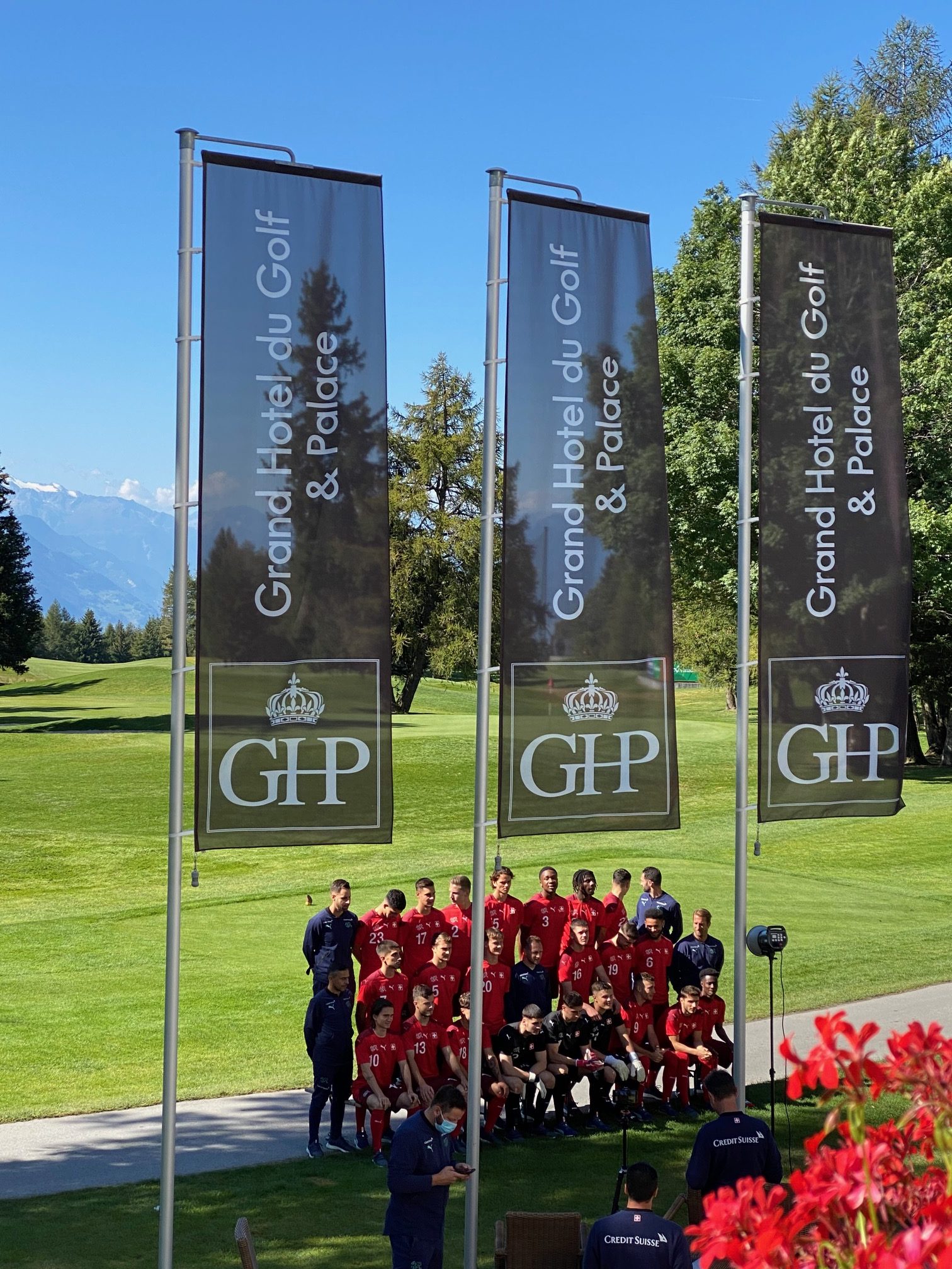 L'équipe nationale suisse de foot au Grand Hôtel du Golf & Palace